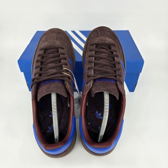 adidas Spezial Maroon Suede Sneakers with Blue Stripes